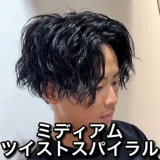 ミディアム パーマ メンズ EMANON池袋店所属・池袋メンズNo.1 増田リツヤのヘアスタイル