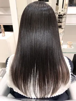 ロング カラー 縮毛矯正/髪質改善/ ブリーチ/東陽町✨のヘアスタイル