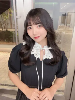 ロング カラー 顔周り似合わせ・巻け るレイヤー水谷航大のヘアスタイル