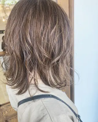 ミディアム カラー ヘアアレンジ glad hairのヘアスタイル