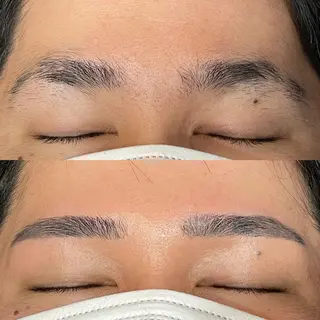 ショート メンズ アイブロウ メンズ眉毛ワックス 青山英憲のヘアスタイル