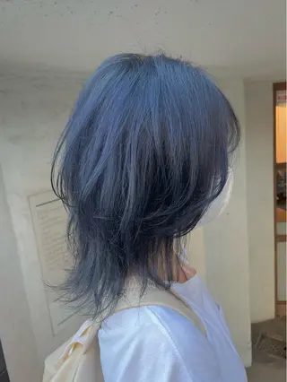 ミディアム カラー FUJINO RYOのヘアスタイル