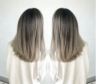 セミロング カラー かわさき ともやのヘアスタイル