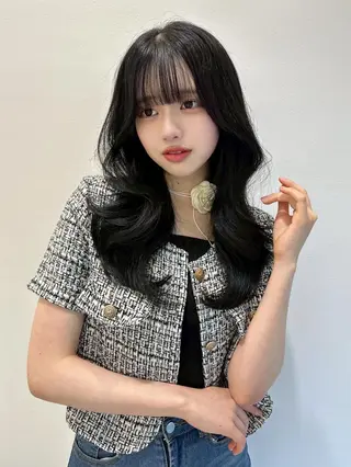 カラー 重くない🤍韓国 暗髪/銀座美容室のヘアスタイル