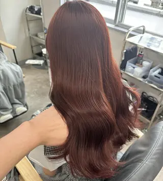 ロング 暖色カラー✨代表しげ オグジュアリーのヘアスタイル