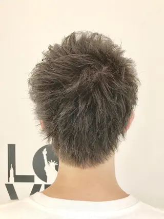 ショート カラー メンズ 赤み消しカラー /透明感カラー 上長のヘアスタイル