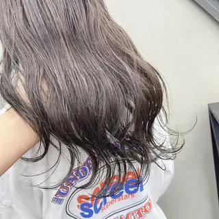 セミロング カラー パーマ ヘアアレンジ メンズ キッズ ネイル マツエク・マツパ 暖色系/透明感 治野心のヘアスタイル