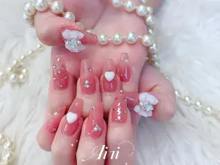 ネイル ネイルサロンAiri 長さ出し·シンプルのネイルデザイン