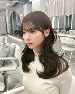 ロング 韓国顔まわり/前髪 /レイヤー/いつきのヘアスタイル