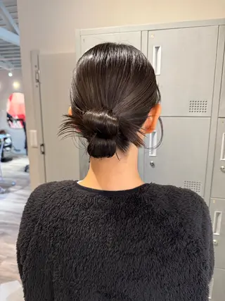 ミディアム ヘアアレンジ ブリーチ/アレンジ 天満/chihiroのヘアスタイル