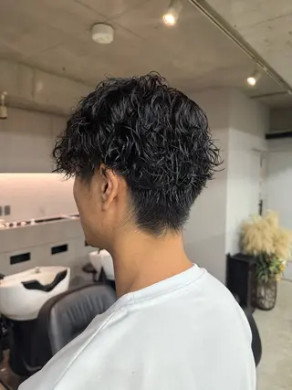 パーマ メンズ ボブパーマ/ 韓国風パーマ/表参道のヘアスタイル
