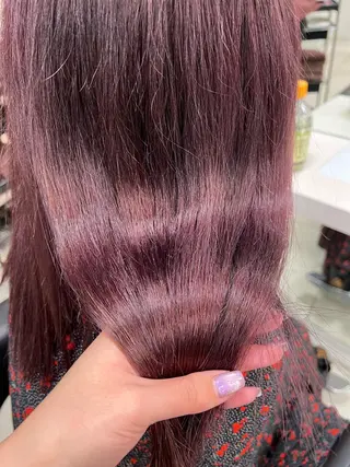 セミロング カラー 【暖色カラー特化】 中山由梨のヘアスタイル