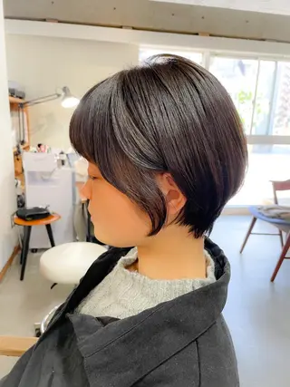 ショート カラー パーマ ヘアアレンジ entality所属・暖色ボブ 🍊rikakoのヘアスタイル