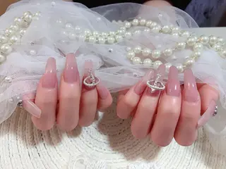 ネイル ネイルサロンAiri 長さ出し·シンプルのネイルデザイン