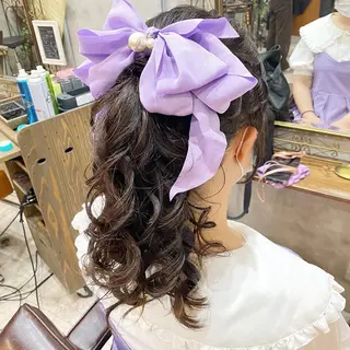 ロング まつパ・ヘアセット ♡Chinami♡のマツエク・マツパデザイン