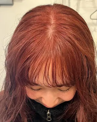 セミロング カラー パーマ ✴︎UNU ✴︎モエカのヘアスタイル