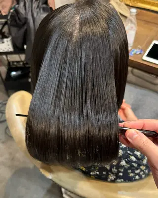 ミディアム 🔆髪質改善 透明感 カラー🔆佐々木貴仁のヘアスタイル