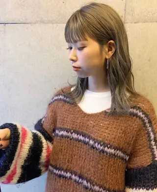 ミディアム カラー ♡ma ki♡のヘアスタイル