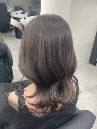 ミディアム カラー 心斎橋/ブリーチなし 髪質改善/レイヤーのヘアスタイル
