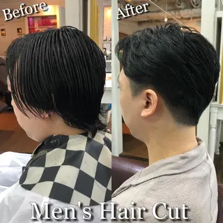 メンズ Soleria /ソレリア所属・メンズカットのプロ 田中慎一のヘアスタイル