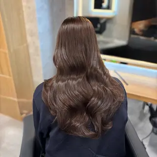 ロング カラー ヘアアレンジ レイヤーカット×透明 感カラーHAYATOのヘアスタイル