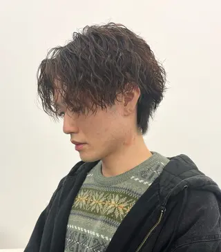 ショート カラー パーマ メンズ 森龍馬 メンズ専門美容師のヘアスタイル