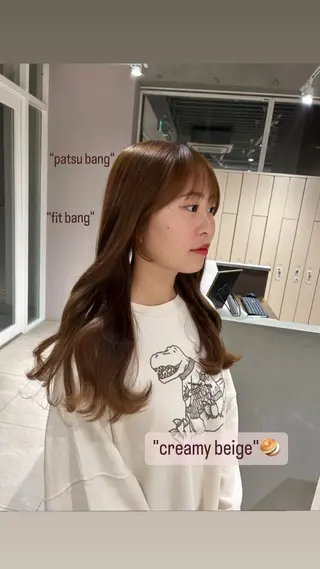 セミロング カラー ミディアムヘア Chifumiのヘアスタイル