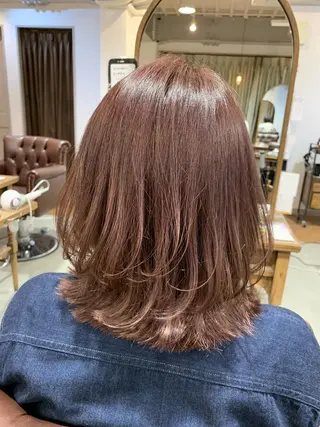 ミディアム カラー パーマ ヘアアレンジ キッズ ネイル マツエク・マツパ 韓国♡ワンホン系 ♡YURIのヘアスタイル