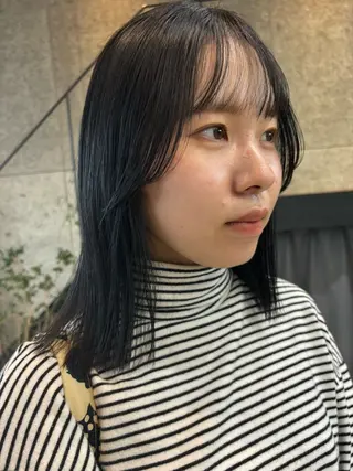 ミディアム カラー パーマ ヘアアレンジ 押切 響 のヘアスタイル