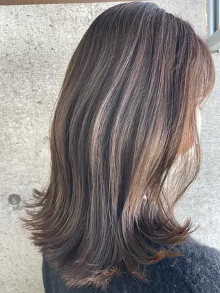ミディアム カラー 透明感カラー💎 AYAのヘアスタイル