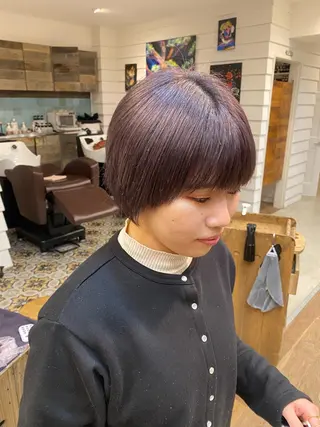 ショート カラー ‎🤍透明感カラー 【仙川】セリナ‎🤍のヘアスタイル