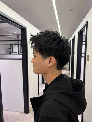 メンズ メンズカットモデル カラーモデル水橋柊太のヘアスタイル