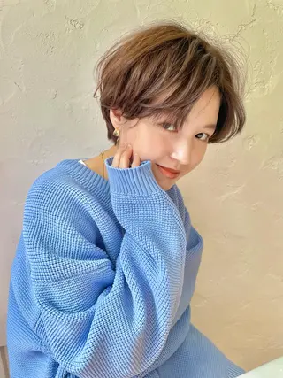 ショート ショート ボブ 梅田 木戸健人のヘアスタイル