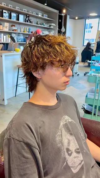パーマ メンズ 金山/メンズパーマ 西村侑真のヘアスタイル