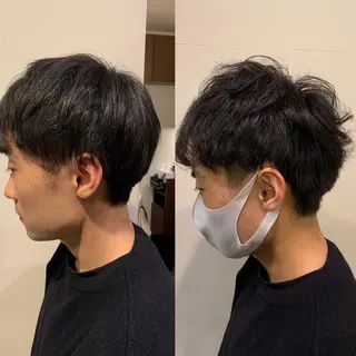 パーマ メンズ 亀田 泰生のヘアスタイル