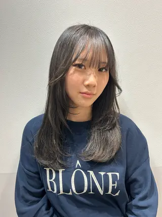 ロング カラー 丸山 彩也夏のヘアスタイル