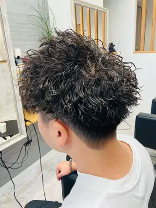 パーマ メンズ メンズ特化/パーマ/ フェードWATARUのヘアスタイル