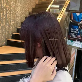 ミディアム カラー FLIP B　AVEDA所属・中西 瑠那のヘアスタイル