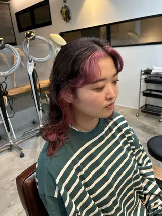 セミロング カラー 🎀たな 🧸のヘアスタイル