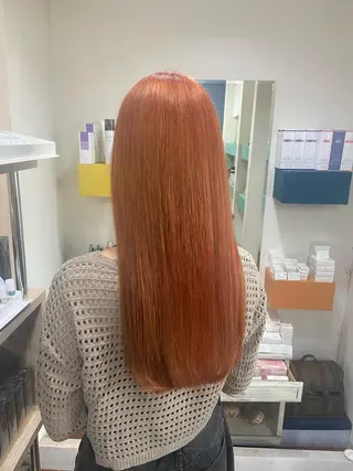ロング カラー 髪質改善/ストレート /透明感/西川奈穂のヘアスタイル