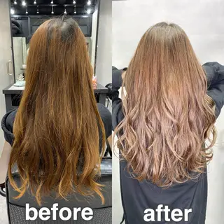 ロング カラー 艶髪/縮毛矯正 特化 ヒトシのヘアスタイル