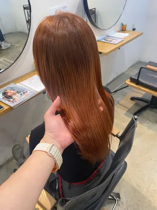 ミディアム カラー 平川 夏海のヘアスタイル