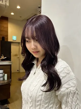 ロング カラー ブリーチカラーモデル ダブルカラー✨ななほのヘアスタイル