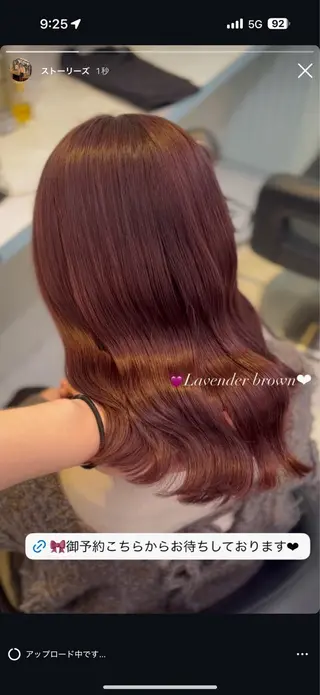 ロング カラー ブリーチなし🍒中韓 /暖色系🍒のヘアスタイル