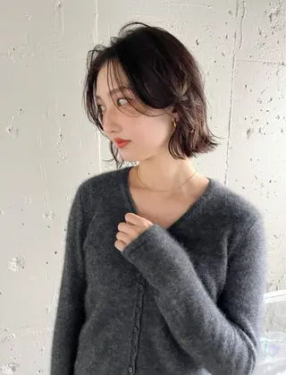 ショート 似合わせボブ🤍 女性らしさのあるヘアのヘアスタイル