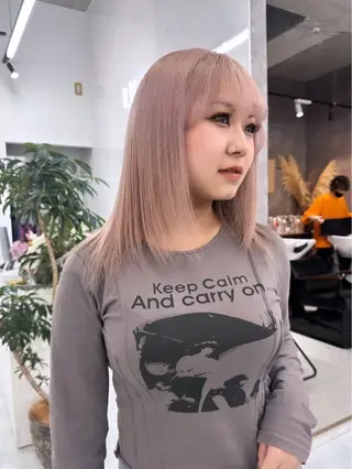 ミディアム カラー ヘアアレンジ ブリーチ/ヘアケア 🪞TAKUMA🪞のヘアスタイル