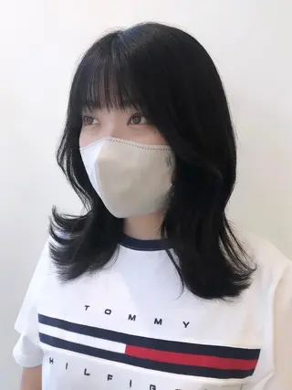 ミディアム 韓国ヘア 🇰🇷 RUKA 🩵🤍のヘアスタイル