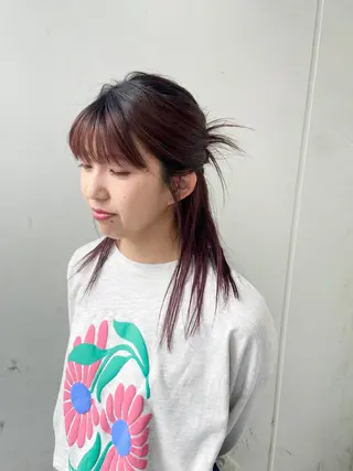 ミディアム カラー いなみね はるきのヘアスタイル