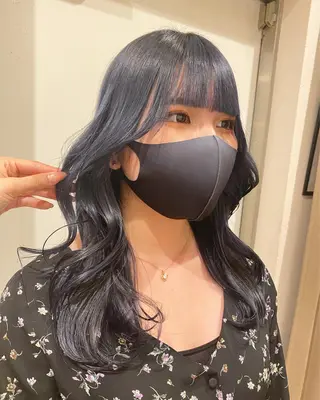 セミロング カラー 韓国ヘア顔周りカット 艶髪ベージュtamaのヘアスタイル