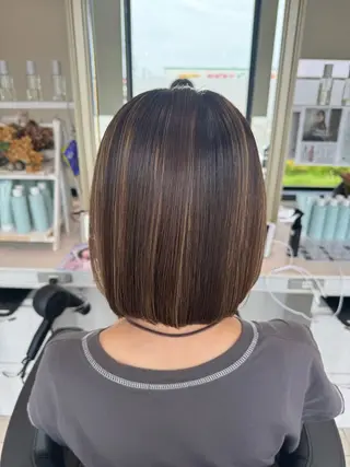 ミディアム 【縮毛矯正】 渡邉敦也のヘアスタイル